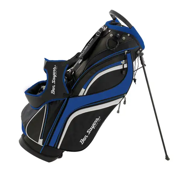 Ben Sayers Deluxe Golf Stand Bag - Black/Blue 3 Ben Sayers Deluxe Golf Stand Bag - Black/Blue