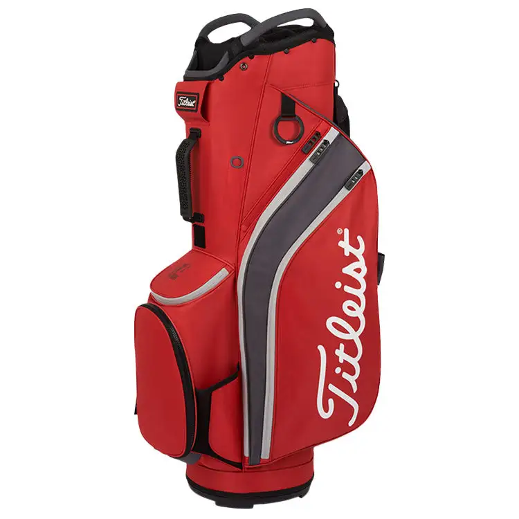 Titleist 2022 Cart 14 Lightweight Golf Cart Bag - Red/Grey/Graphite 3 Titleist 2022 Cart 14 Lightweight Golf Cart Bag - Red/Grey/Graphite