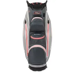 Titleist Stadry 14 Golf Cart Bag - Charcoal/Grey/Coral -Golf Clubs Elegant shop Titleist Cart 14 stadry Golf Bag grey coral 3