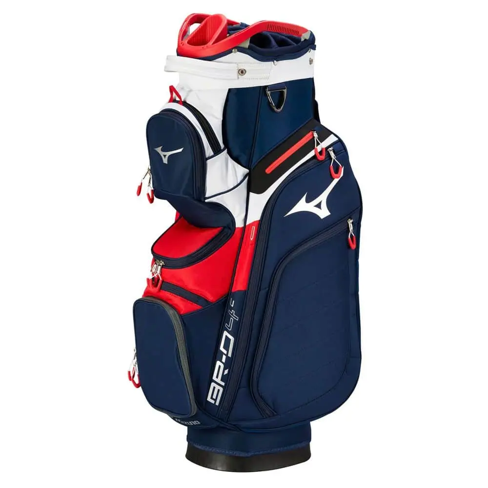 Mizuno BR-D4 Golf Cart Bag - Navy/Red 3 Mizuno BR-D4 Golf Cart Bag - Navy/Red