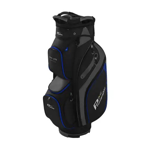 Powakaddy DLX-Lite Golf Cart Bag - Black/Titanium/Blue 3 Powakaddy DLX-Lite Golf Cart Bag - Black/Titanium/Blue