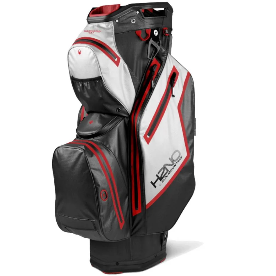Sun Mountain H2NO Staff Golf Cart Bag - Black/White/Red 3 Sun Mountain H2NO Staff Golf Cart Bag - Black/White/Red