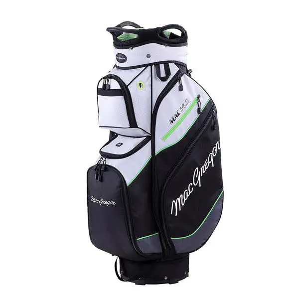 MacGregor Mac 14.0 10" Golf Cart Bag - Silver/Black/Green 3 MacGregor Mac 14.0 10" Golf Cart Bag - Silver/Black/Green