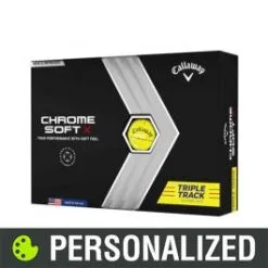 2023 Callaway Chrome Soft X Triple Track Personalized Yellow Golf Balls