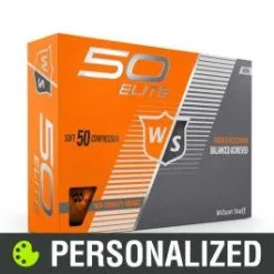 2023 Wilson Staff Fifty Elite Personalized Orange Golf Balls