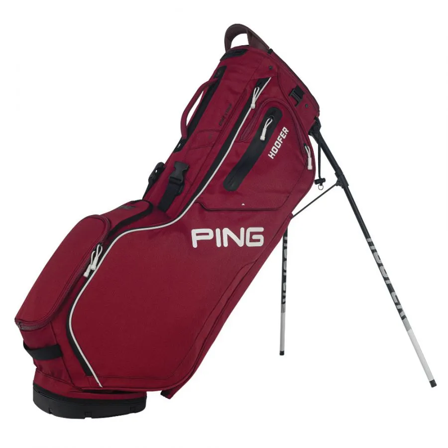 Ping Hoofer Golf Stand Bag - Cardinal/White/Black 3 Ping Hoofer Golf Stand Bag - Cardinal/White/Black