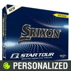2023 Srixon Q-Star Tour 4 Personalized Yellow Golf Balls