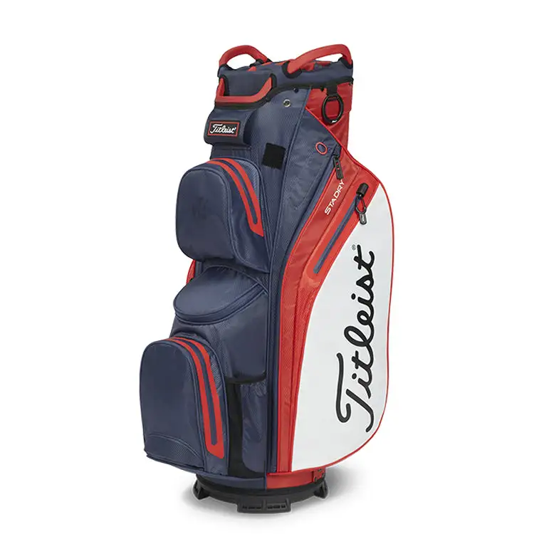 Titleist 2023 Cart 14 Stadry Golf Cart Bag - Navy/Red/White 3 Titleist 2023 Cart 14 Stadry Golf Cart Bag - Navy/Red/White