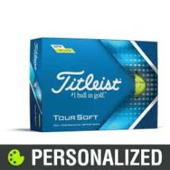 Titleist Tour Soft Personalized Yellow Golf Balls