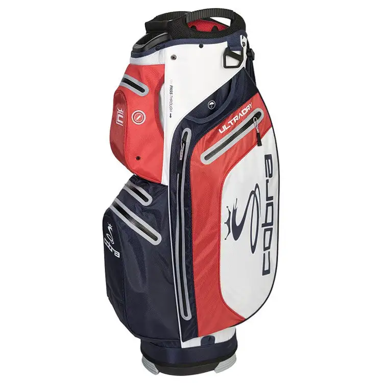 Cobra UltraDry Golf Cart Bag - Navy/White/Red 3 Cobra UltraDry Golf Cart Bag - Navy/White/Red