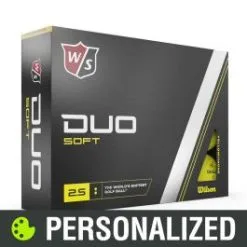 2023 Wilson Staff Duo Soft Personalized Yellow Golf Balls